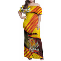 Personalized Andorra Family Matching Off Shoulder Maxi Dress and Hawaiian Shirt The Grandalla Flowers With Symbol - Wonder Print Shop