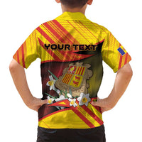 Personalized Andorra Family Matching Off Shoulder Short Dress and Hawaiian Shirt The Grandalla Flowers With Symbol - Wonder Print Shop