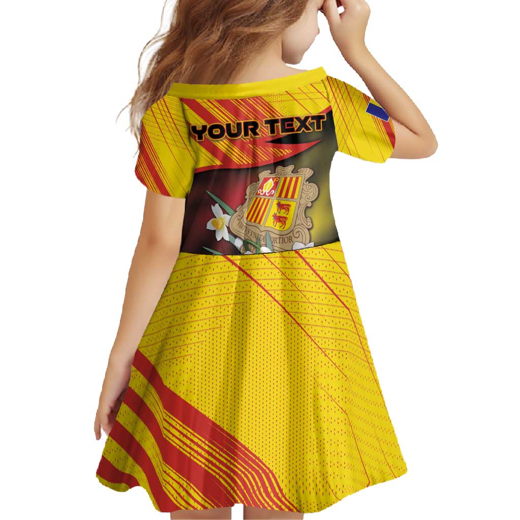 Personalized Andorra Family Matching Short Sleeve Bodycon Dress and Hawaiian Shirt The Grandalla Flowers With Symbol - Wonder Print Shop