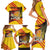 Personalized Andorra Family Matching Short Sleeve Bodycon Dress and Hawaiian Shirt The Grandalla Flowers With Symbol - Wonder Print Shop