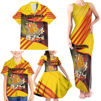 Personalized Andorra Family Matching Tank Maxi Dress and Hawaiian Shirt The Grandalla Flowers With Symbol - Wonder Print Shop