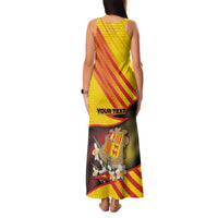 Personalized Andorra Family Matching Tank Maxi Dress and Hawaiian Shirt The Grandalla Flowers With Symbol - Wonder Print Shop