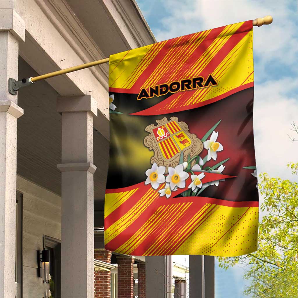 Andorra Garden Flag The Grandalla Flowers With Symbol - Wonder Print Shop
