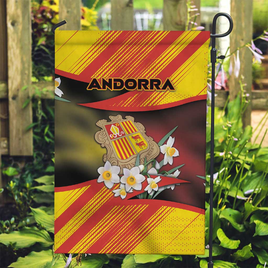 Andorra Garden Flag The Grandalla Flowers With Symbol - Wonder Print Shop