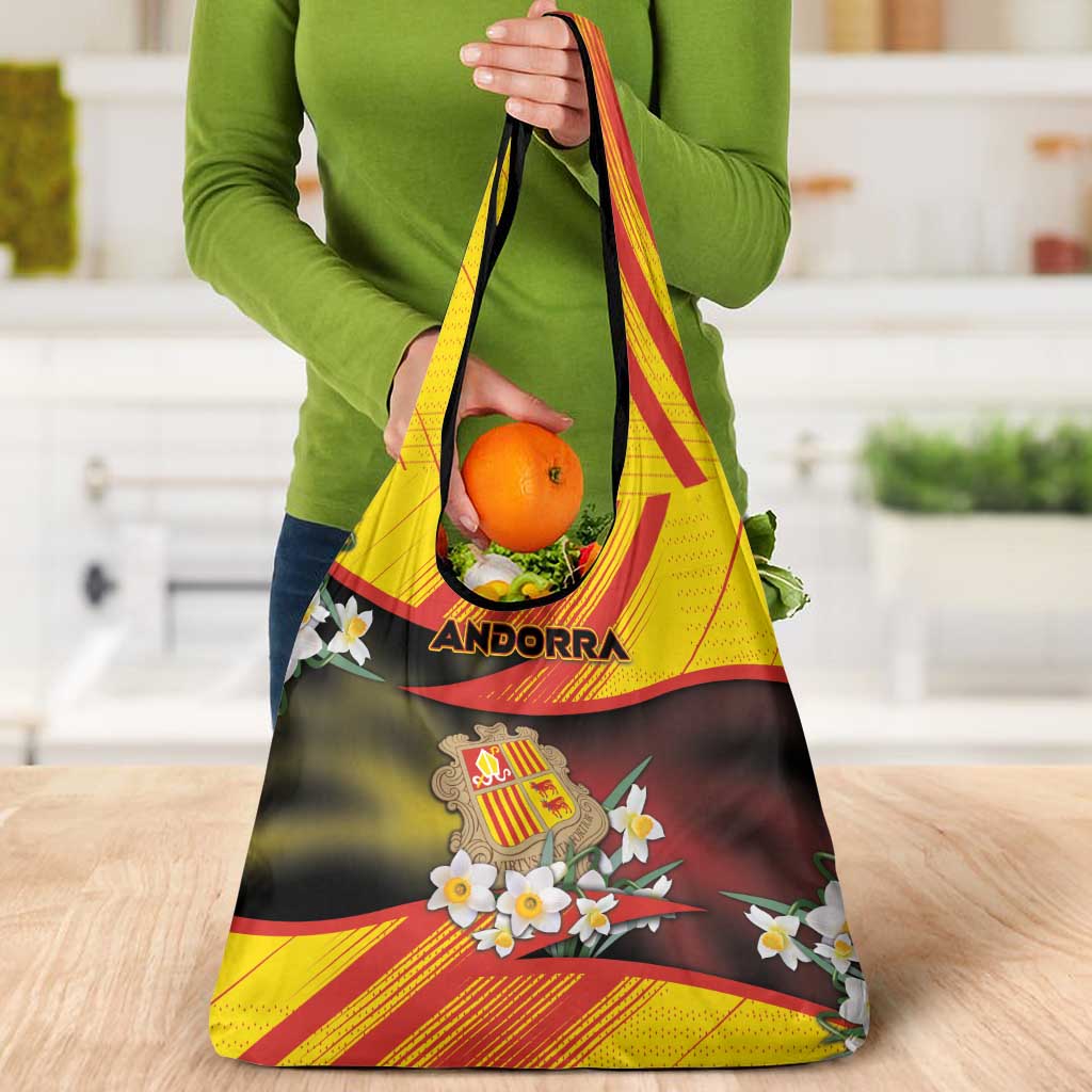 Andorra Grocery Bag The Grandalla Flowers With Symbol - Wonder Print Shop