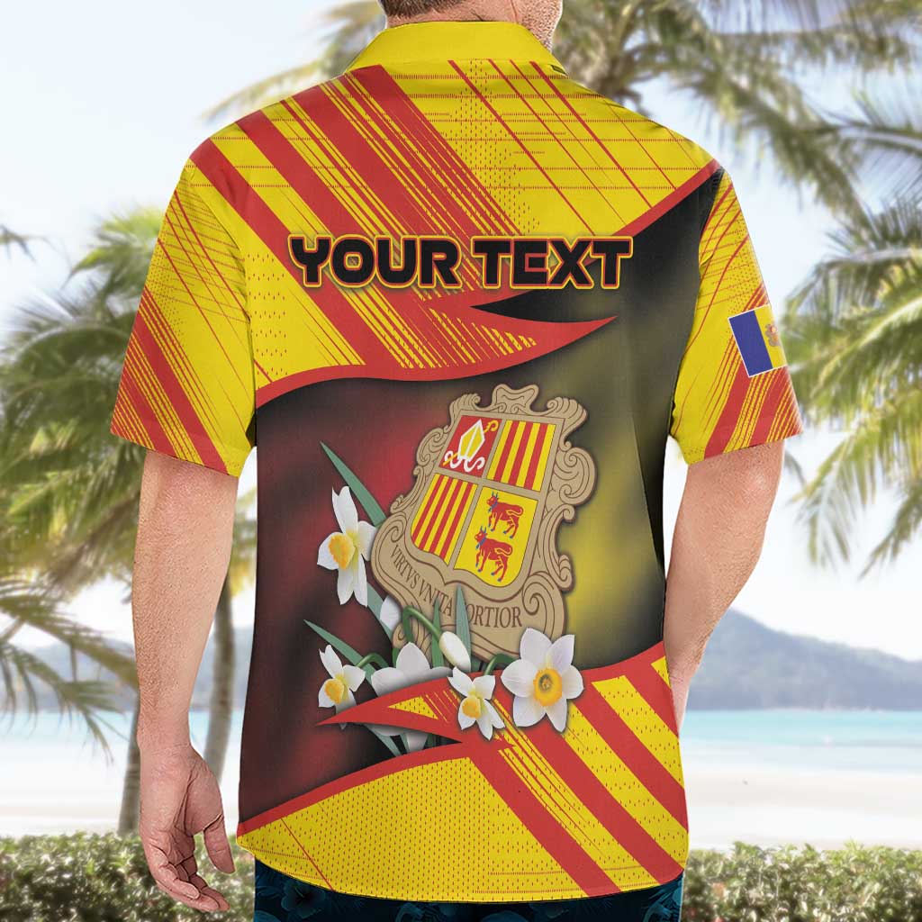 Personalized Andorra Hawaiian Shirt The Grandalla Flowers With Symbol - Wonder Print Shop
