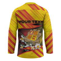 Personalized Andorra Hockey Jersey The Grandalla Flowers With Symbol - Wonder Print Shop