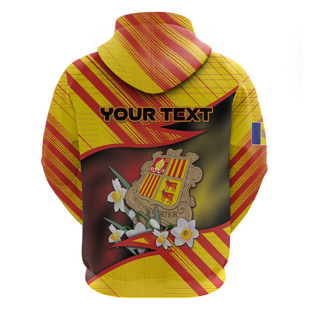 Personalized Andorra Hoodie The Grandalla Flowers With Symbol - Wonder Print Shop