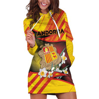 Personalized Andorra Hoodie Dress The Grandalla Flowers With Symbol - Wonder Print Shop