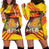 Personalized Andorra Hoodie Dress The Grandalla Flowers With Symbol - Wonder Print Shop