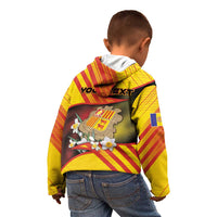 Personalized Andorra Kid Hoodie The Grandalla Flowers With Symbol - Wonder Print Shop