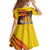 Personalized Andorra Kid Short Sleeve Dress The Grandalla Flowers With Symbol - Wonder Print Shop