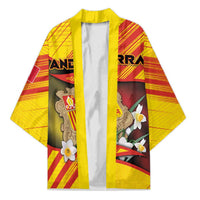 Personalized Andorra Kimono The Grandalla Flowers With Symbol - Wonder Print Shop