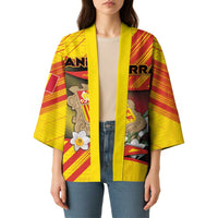 Personalized Andorra Kimono The Grandalla Flowers With Symbol - Wonder Print Shop