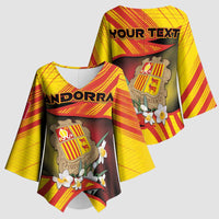 Personalized Andorra Kimono Sleeve Blouse The Grandalla Flowers With Symbol - Wonder Print Shop