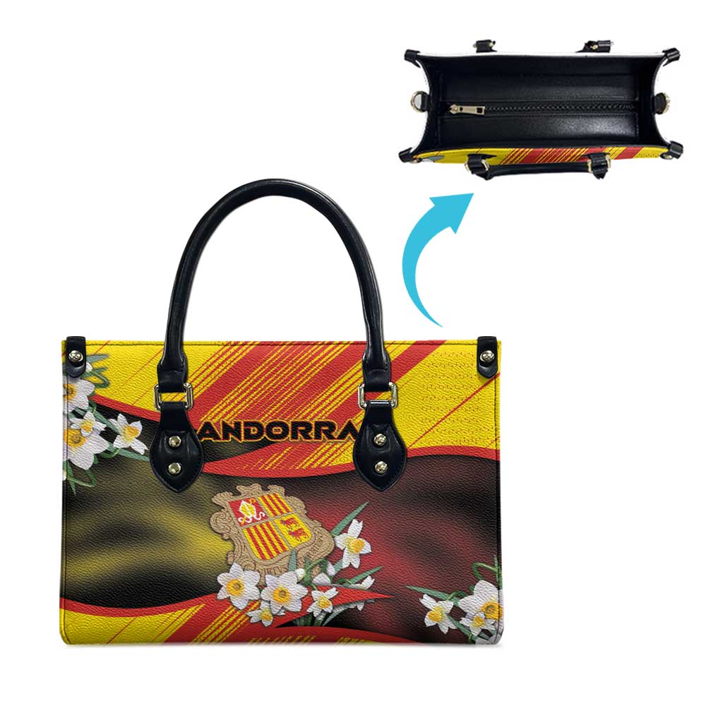 Andorra Leather Bag The Grandalla Flowers With Symbol - Wonder Print Shop