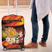 Andorra Luggage Cover The Grandalla Flowers With Symbol - Wonder Print Shop