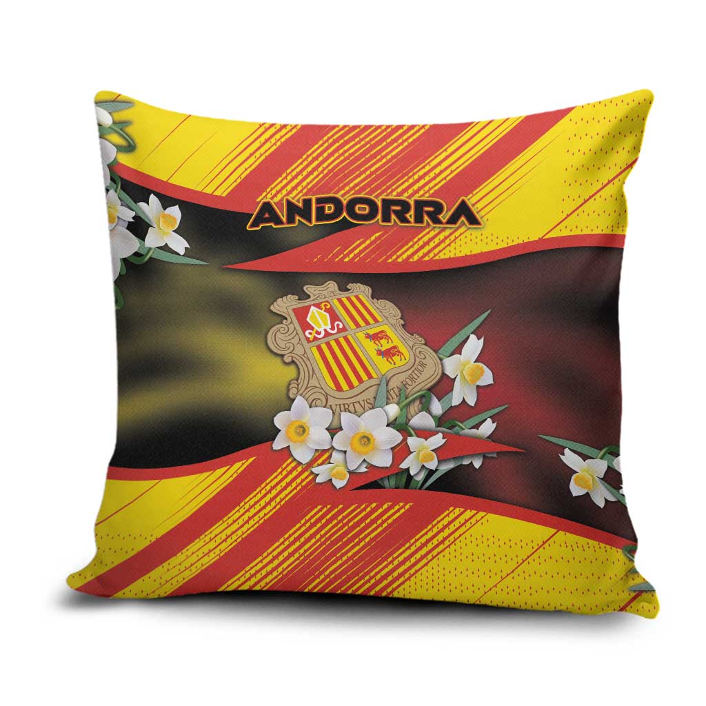 Andorra Pillow Cover The Grandalla Flowers With Symbol - Wonder Print Shop
