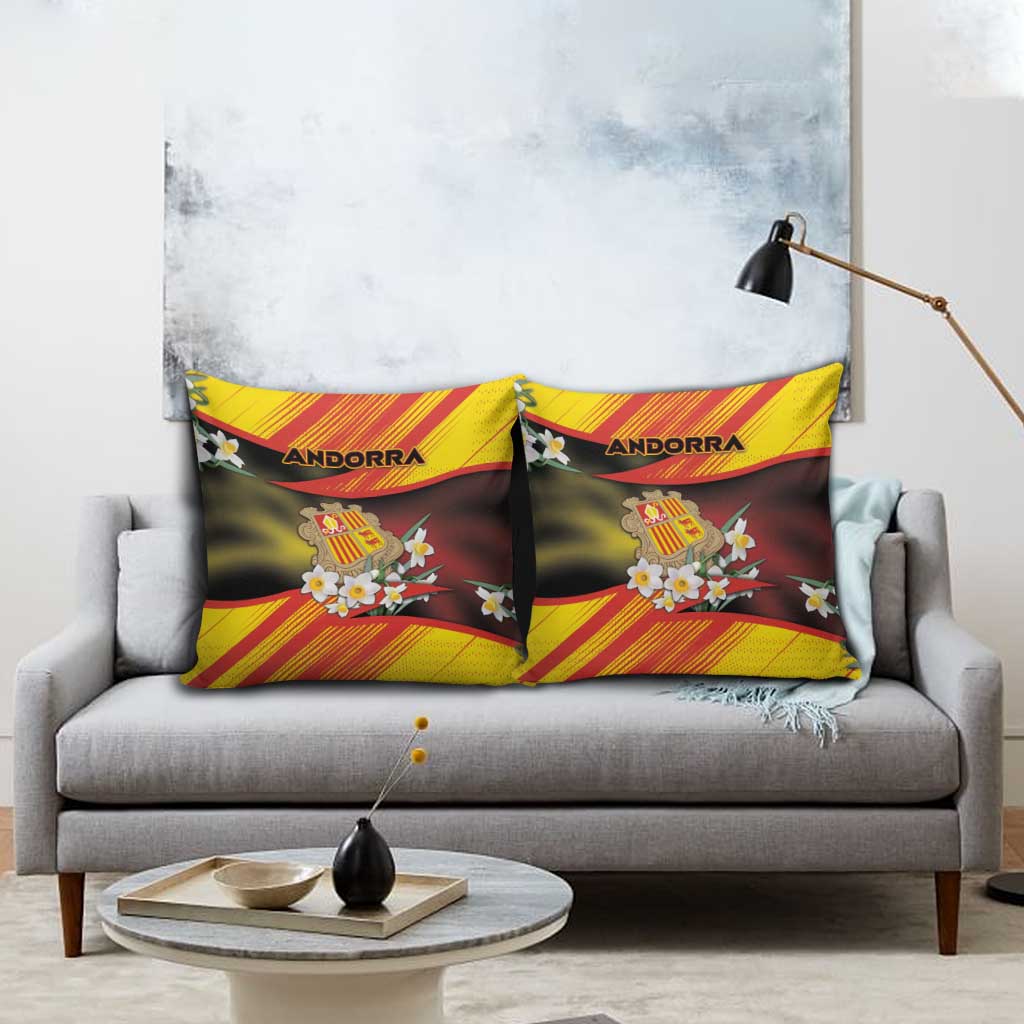 Andorra Pillow Cover The Grandalla Flowers With Symbol - Wonder Print Shop