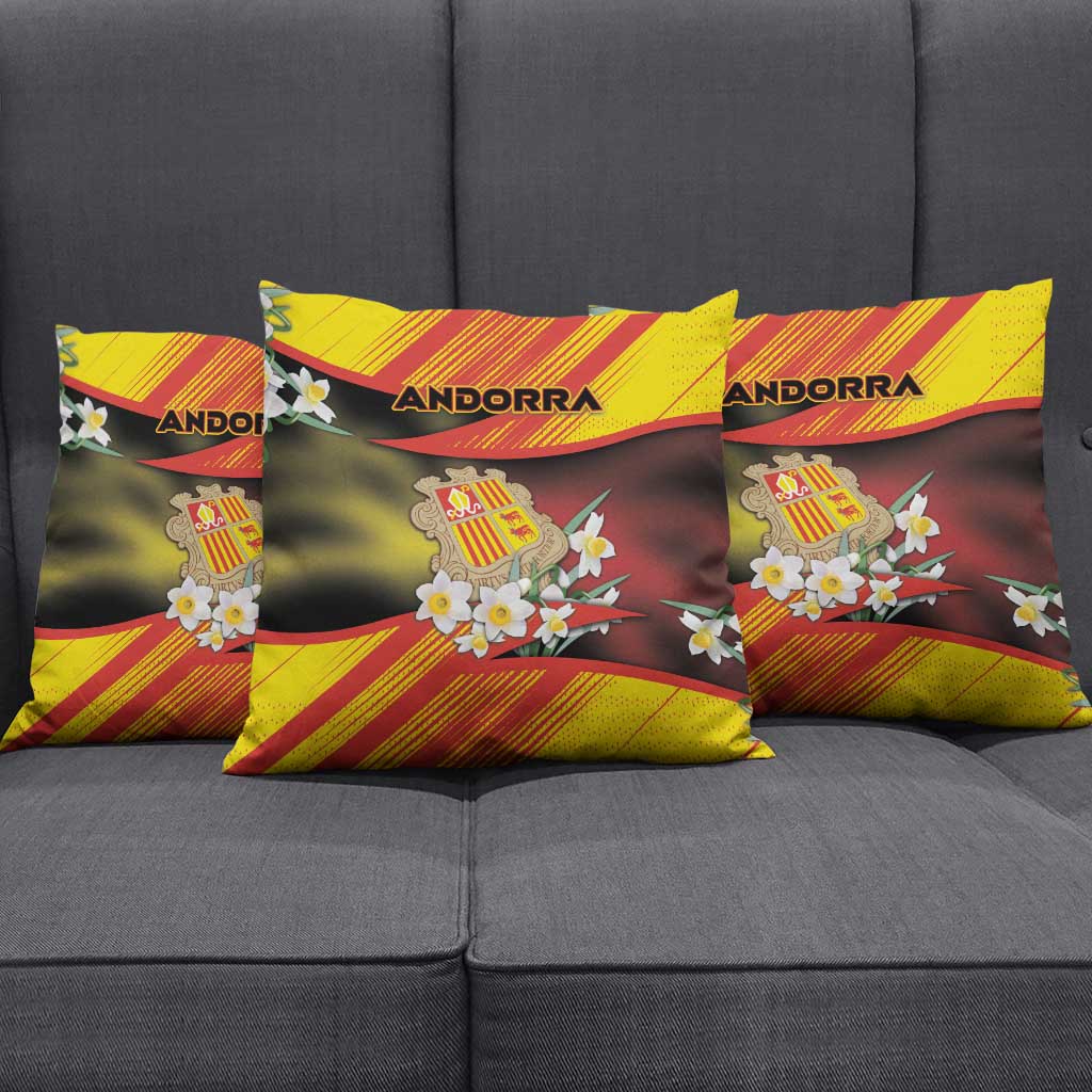 Andorra Pillow Cover The Grandalla Flowers With Symbol - Wonder Print Shop