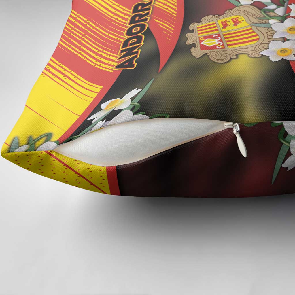 Andorra Pillow Cover The Grandalla Flowers With Symbol - Wonder Print Shop