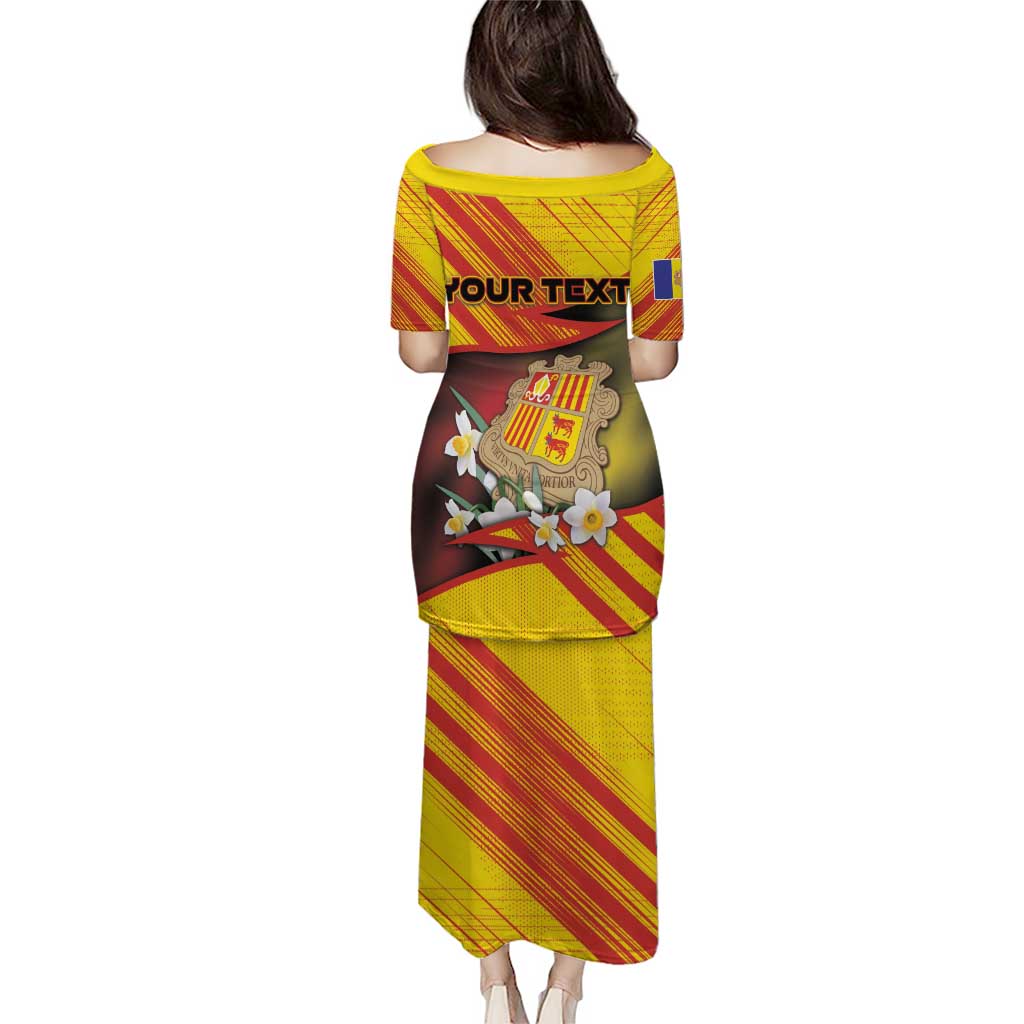 Personalized Andorra Puletasi The Grandalla Flowers With Symbol - Wonder Print Shop