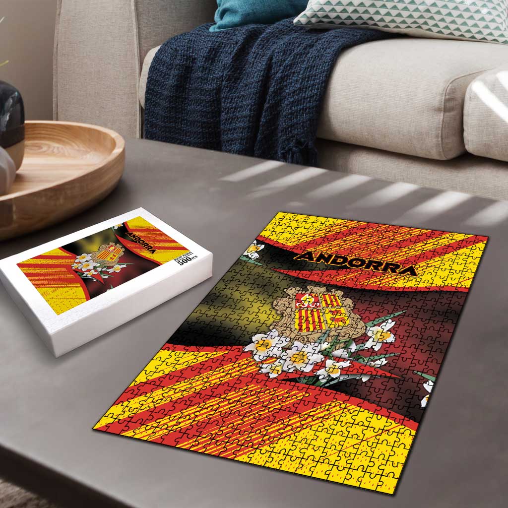 Andorra Puzzle The Grandalla Flowers With Symbol - Wonder Print Shop