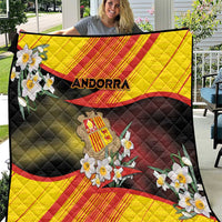 Andorra Quilt The Grandalla Flowers With Symbol - Wonder Print Shop