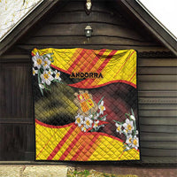 Andorra Quilt The Grandalla Flowers With Symbol - Wonder Print Shop