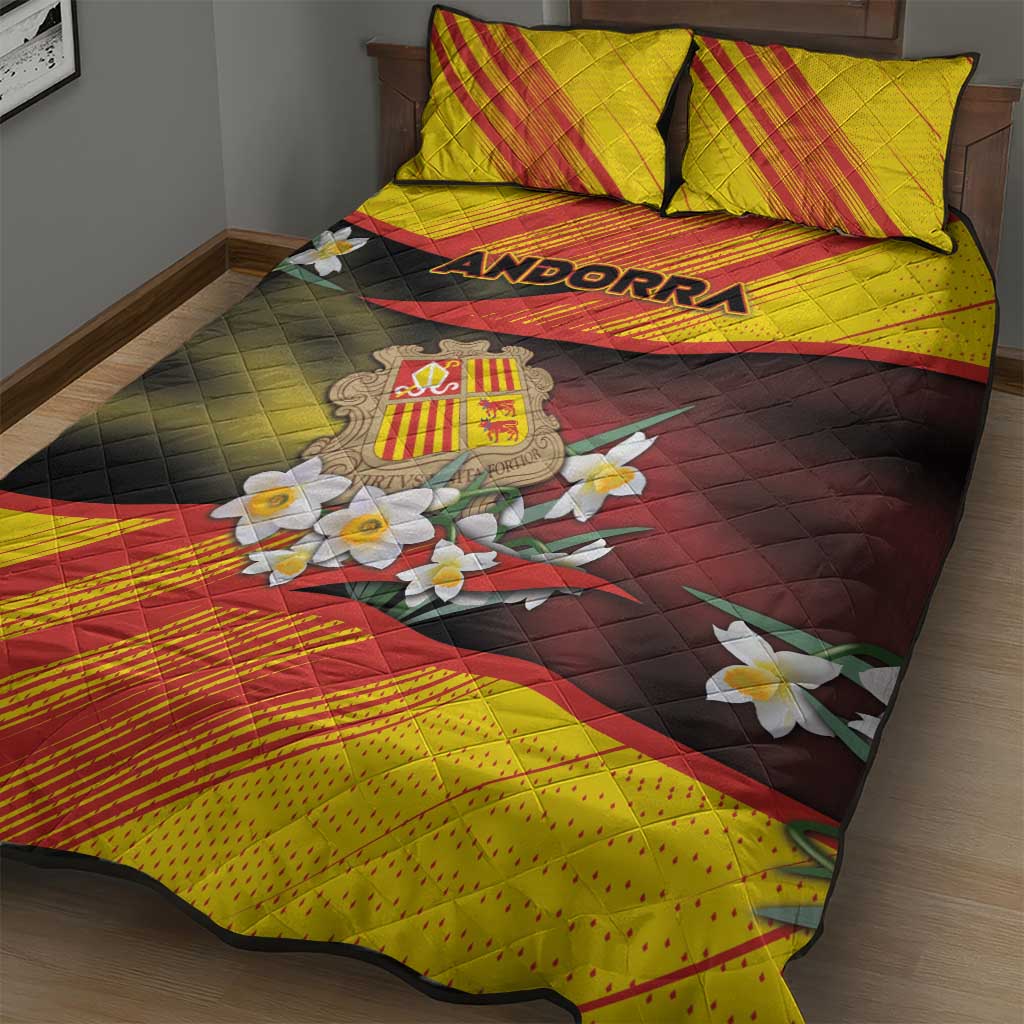 Andorra Quilt Bed Set The Grandalla Flowers With Symbol - Wonder Print Shop