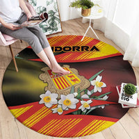Andorra Round Carpet The Grandalla Flowers With Symbol - Wonder Print Shop