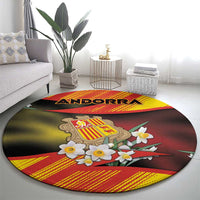 Andorra Round Carpet The Grandalla Flowers With Symbol - Wonder Print Shop