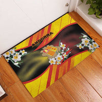 Andorra Rubber Doormat The Grandalla Flowers With Symbol - Wonder Print Shop