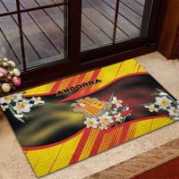 Andorra Rubber Doormat The Grandalla Flowers With Symbol - Wonder Print Shop