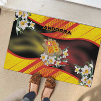Andorra Rubber Doormat The Grandalla Flowers With Symbol - Wonder Print Shop