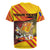 Personalized Andorra Rugby Jersey The Grandalla Flowers With Symbol - Wonder Print Shop