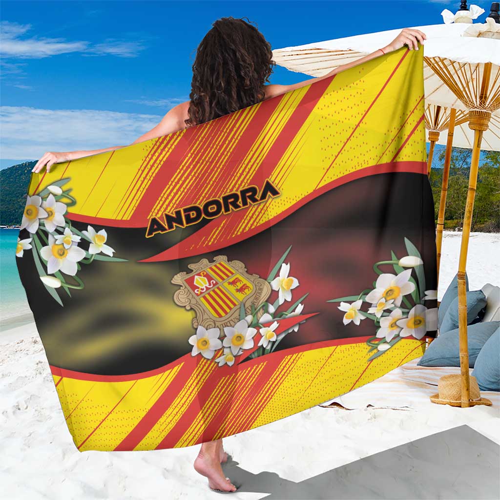 Andorra Sarong The Grandalla Flowers With Symbol - Wonder Print Shop