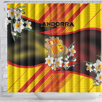 Andorra Shower Curtain The Grandalla Flowers With Symbol - Wonder Print Shop