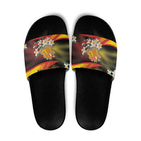 Andorra Slide Sandals The Grandalla Flowers With Symbol - Wonder Print Shop