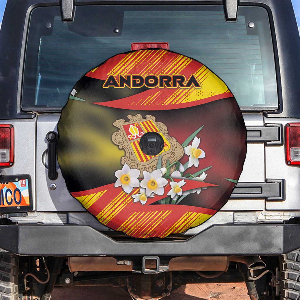 Andorra Spare Tire Cover The Grandalla Flowers With Symbol - Wonder Print Shop