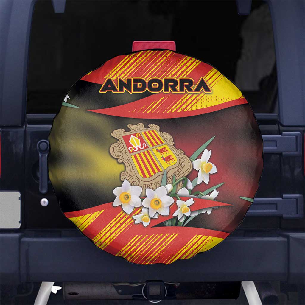 Andorra Spare Tire Cover The Grandalla Flowers With Symbol - Wonder Print Shop