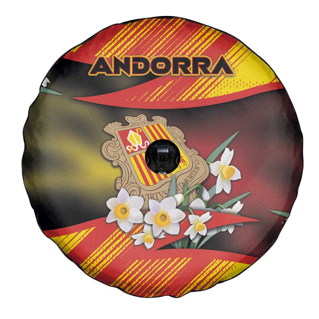 Andorra Spare Tire Cover The Grandalla Flowers With Symbol - Wonder Print Shop