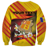 Personalized Andorra Sweatshirt The Grandalla Flowers With Symbol - Wonder Print Shop