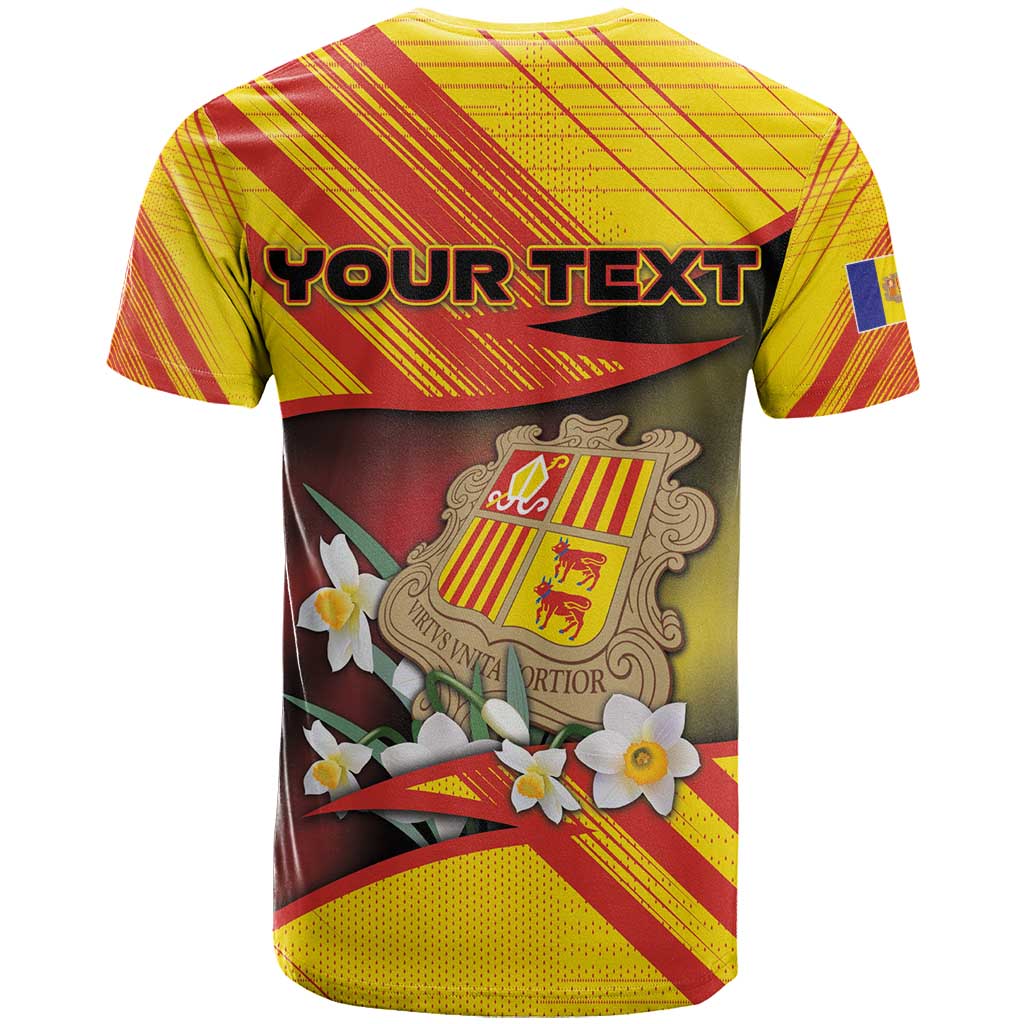 Personalized Andorra T Shirt The Grandalla Flowers With Symbol - Wonder Print Shop