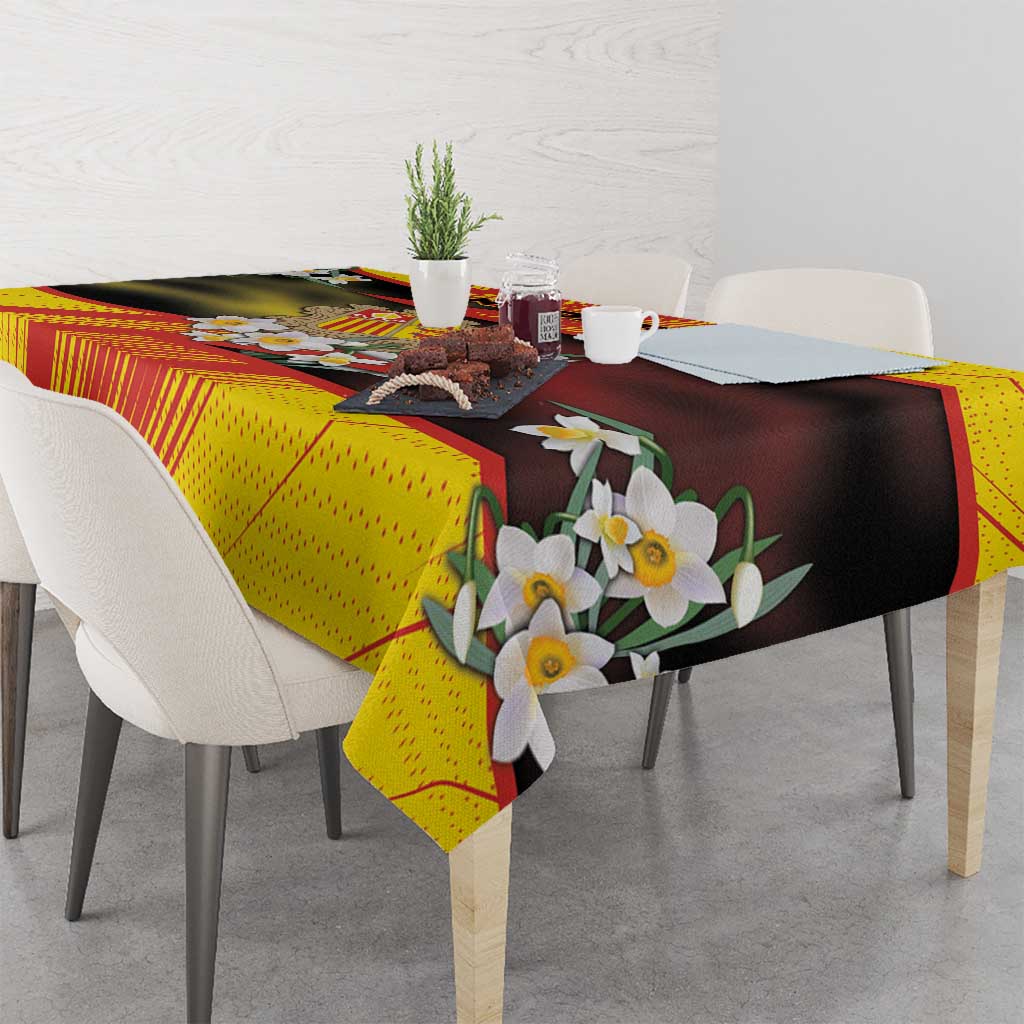 Andorra Tablecloth The Grandalla Flowers With Symbol - Wonder Print Shop