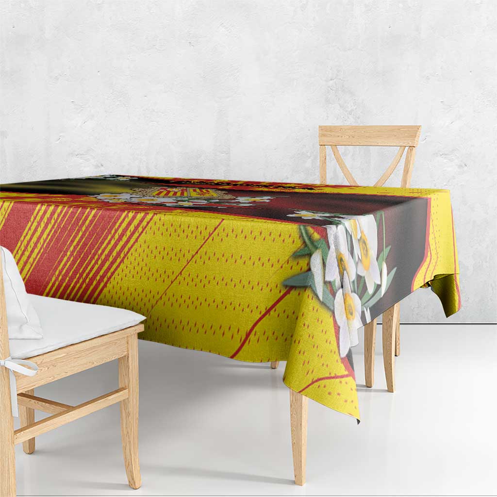 Andorra Tablecloth The Grandalla Flowers With Symbol - Wonder Print Shop