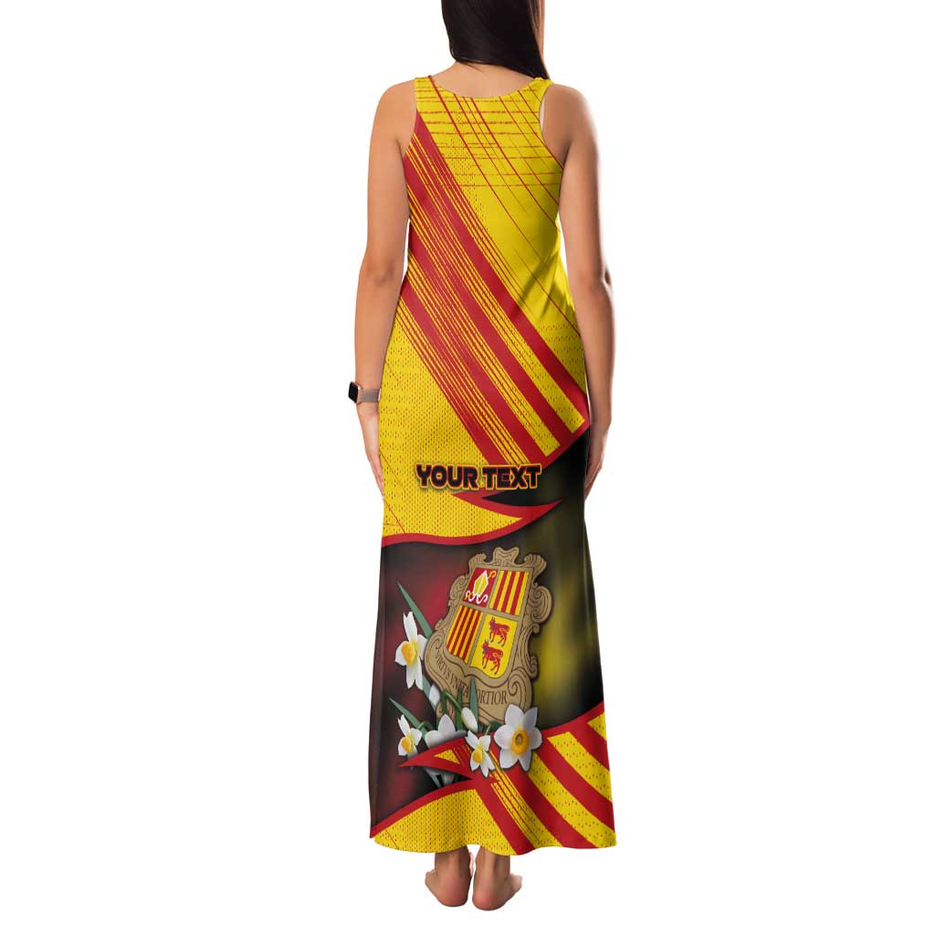 Personalized Andorra Tank Maxi Dress The Grandalla Flowers With Symbol - Wonder Print Shop