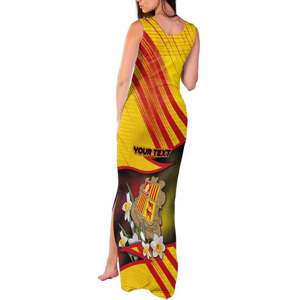 Personalized Andorra Tank Maxi Dress The Grandalla Flowers With Symbol - Wonder Print Shop