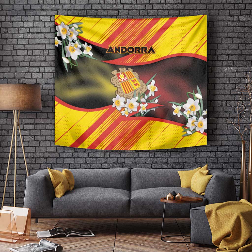 Andorra Tapestry The Grandalla Flowers With Symbol - Wonder Print Shop