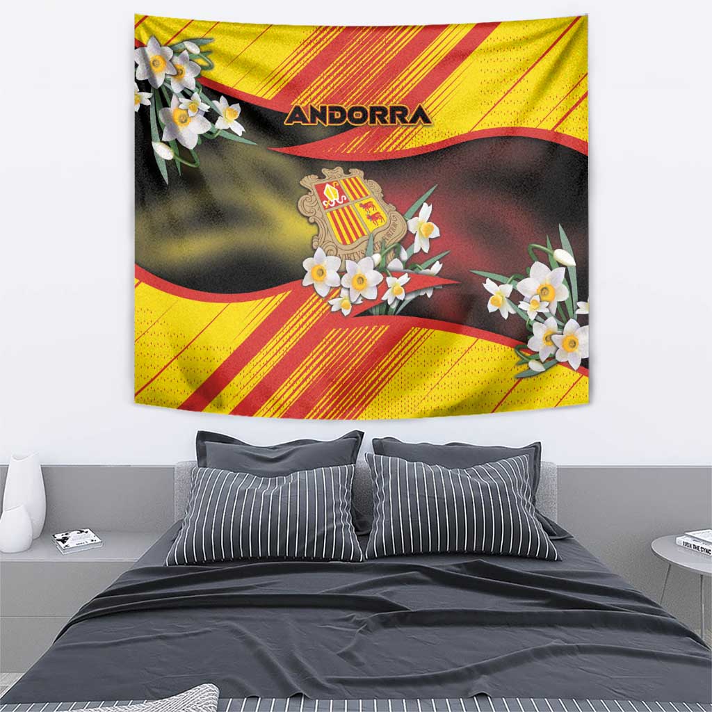 Andorra Tapestry The Grandalla Flowers With Symbol - Wonder Print Shop